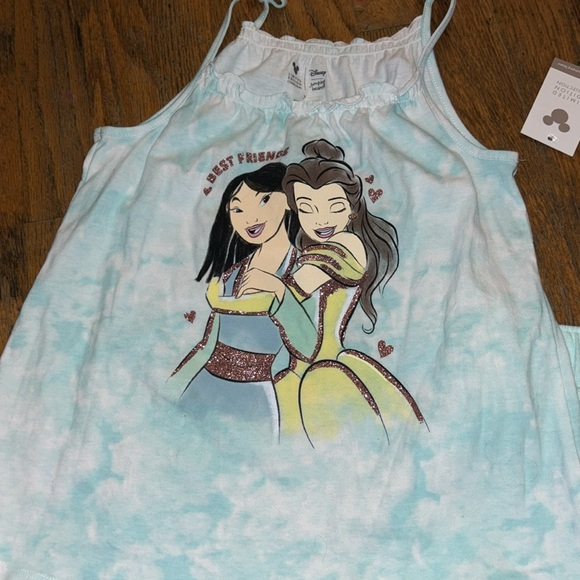 Disney jumping beans best friends mulan and belle tank & shorts set - Picture 2 of 5